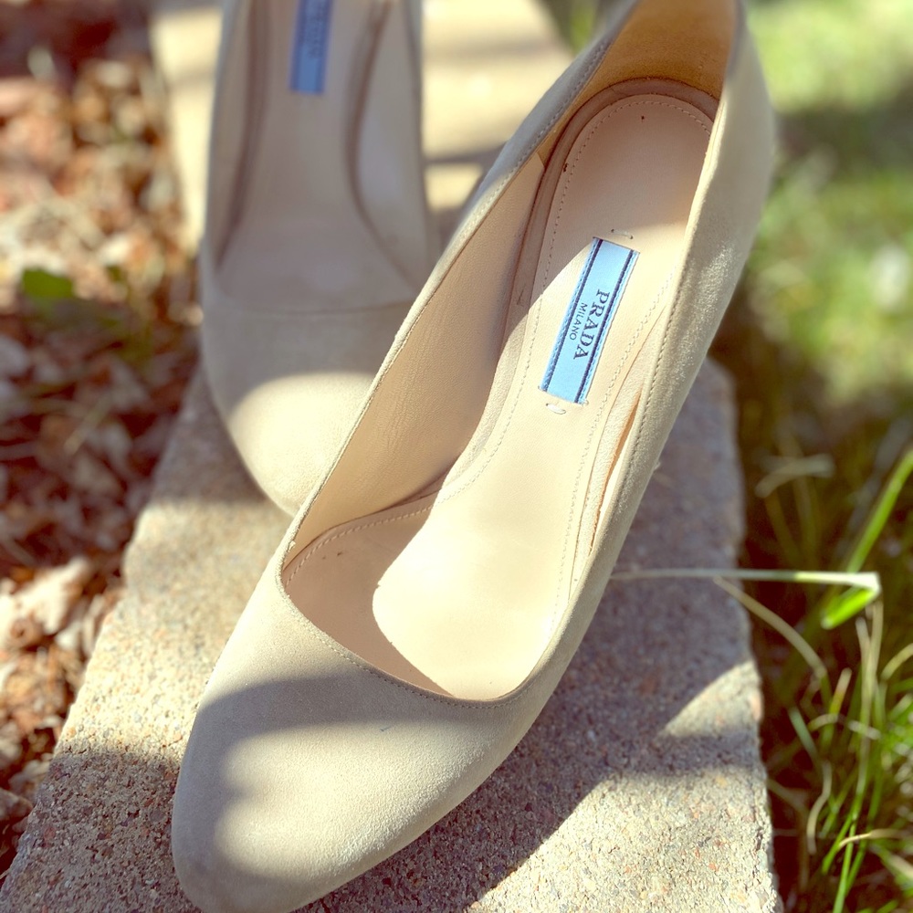Prada suede pumps